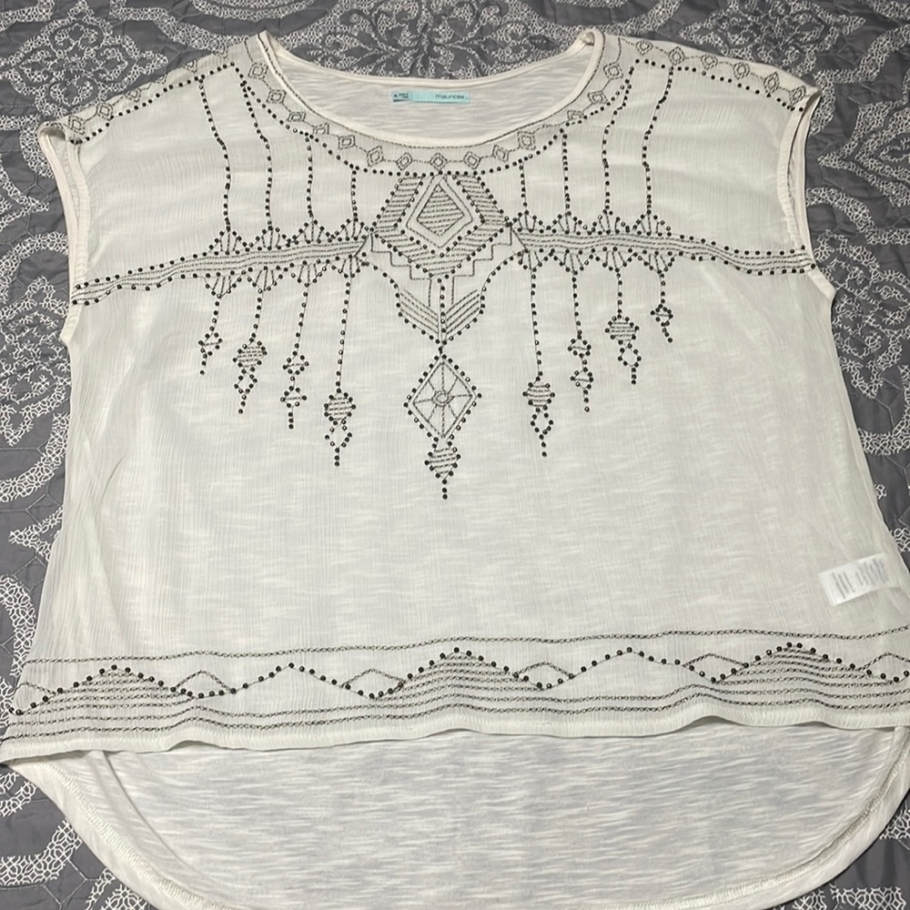 Sheer embellished top